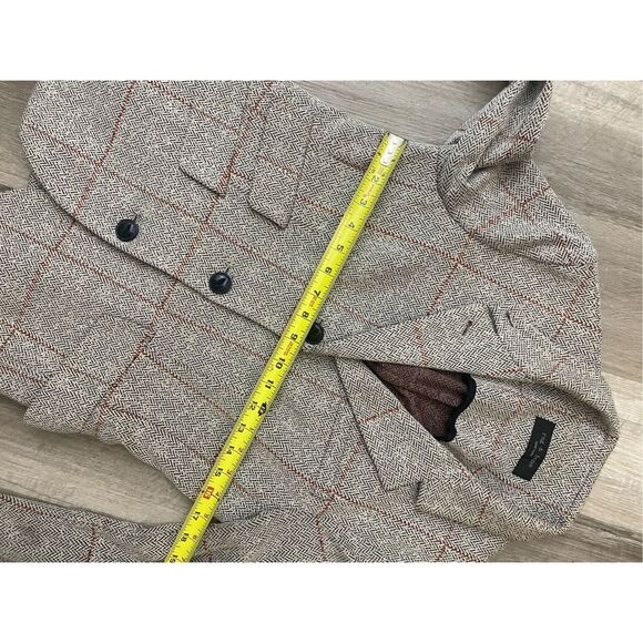 Rag & Bone Slade Blazer Gray Red Check Jacket, Size Medium, MSRP $600 - Picture 9 of 14